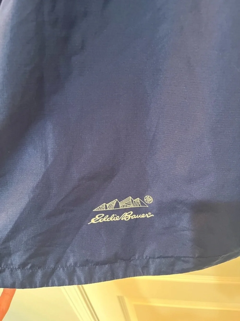 Eddie‎ Bauer Youth Large 14-16 Hooded Windbreaker Full Zip Jacket Blue Navy